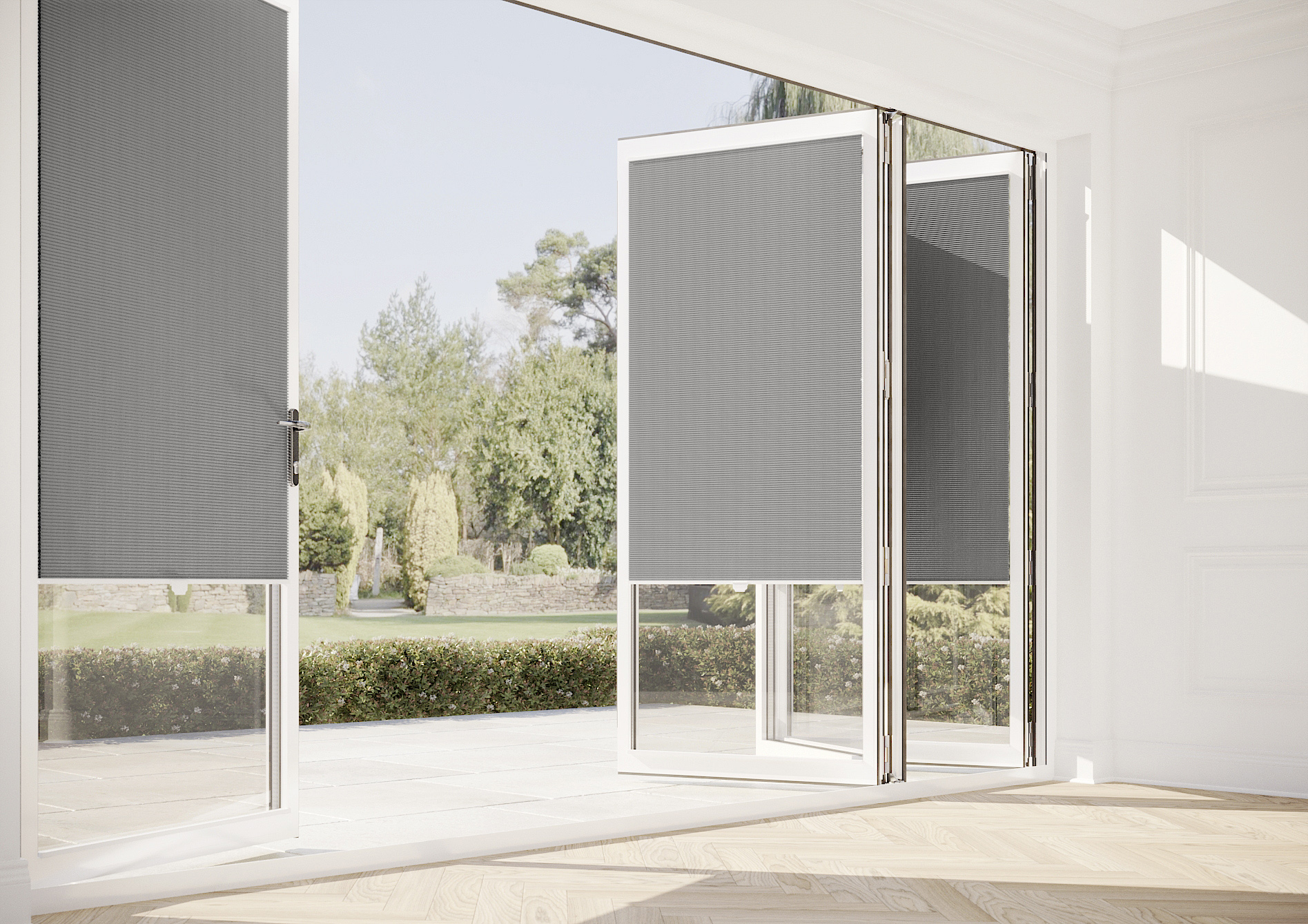 Nocturne (Blackout), Slate Grey - Stick Fit Slim Honeycomb Blind - Image 9